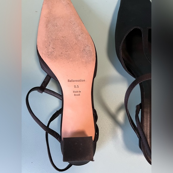 Reformation Silk T Strap Heels NWOT - Picture 7 of 7